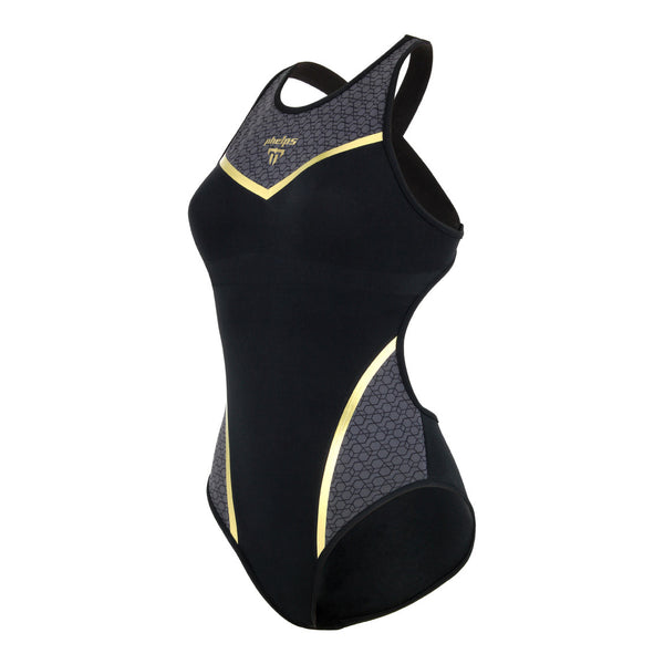 Vela - Badeanzug - Damen - Schwarz/Grau 