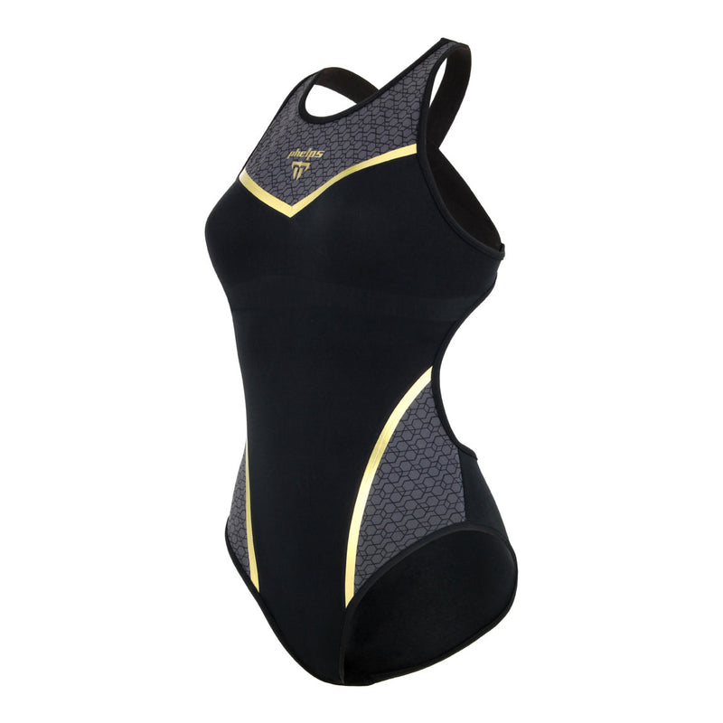 Vela - Badeanzug - Damen - Schwarz/Grau 