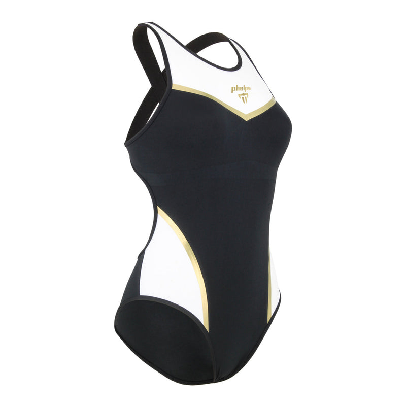 Vela - Badeanzug - Damen - Weiß/Gold 