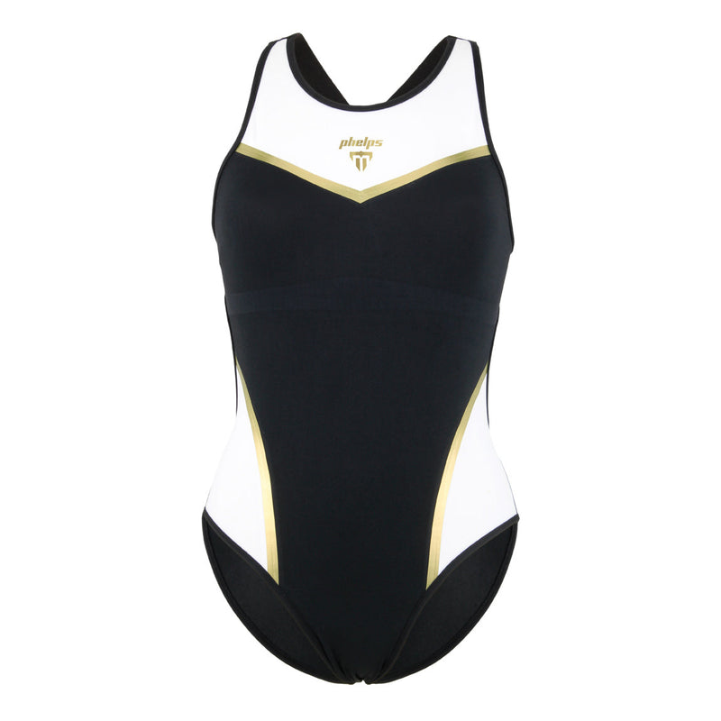Vela - Badeanzug - Damen - Weiß/Gold 