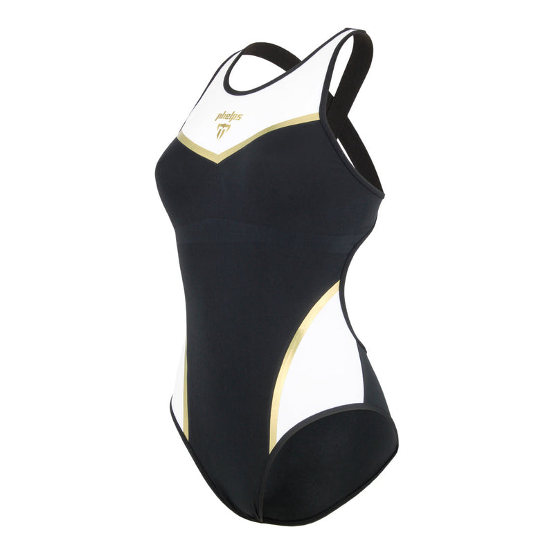 Vela - Badeanzug - Damen - Weiß/Gold 