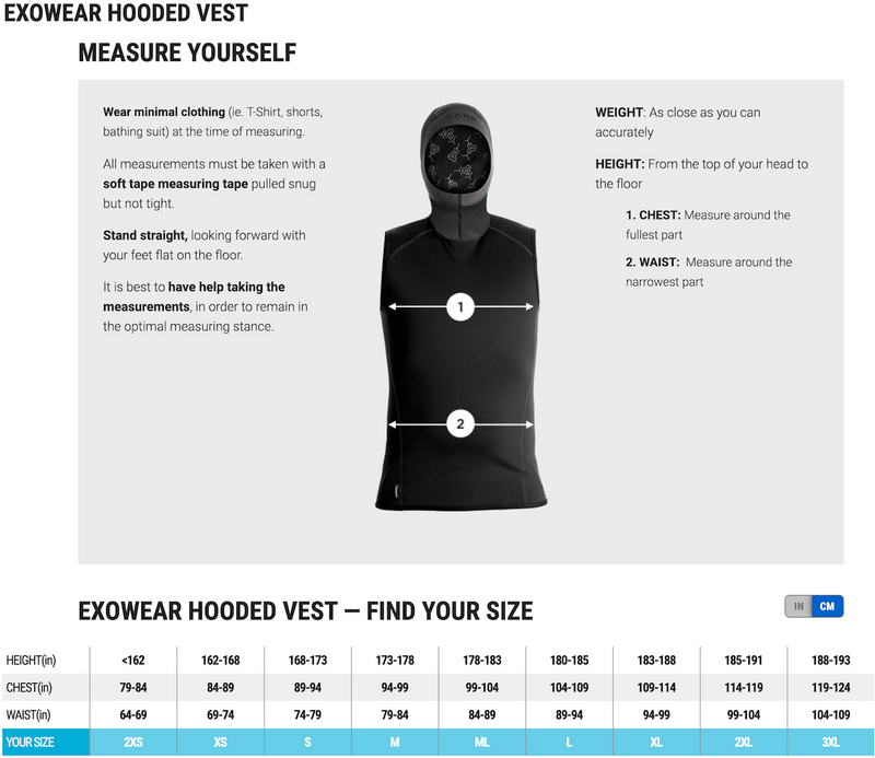 ExoWear - Kapuzenweste - Erwachsene - Schwarz