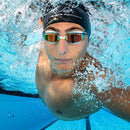 Fastlane – Schwimmbrille – Erwachsene – Rote verspiegelte Titanlinse – Blau/Rot