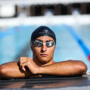 Fastlane – Schwimmbrille – Erwachsene – Silberne verspiegelte Titanlinse – Weiß/Grau